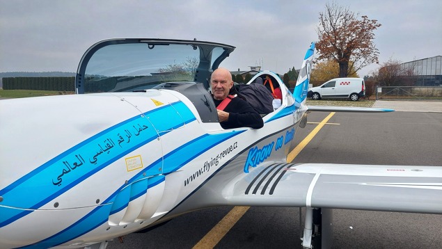 Jiri Prusa with the Shark 600 expedition aircraft, tail number OK-BUG11 Jiri Prusa with the Shark 600 expedition aircraft, tail number OK-BUG11